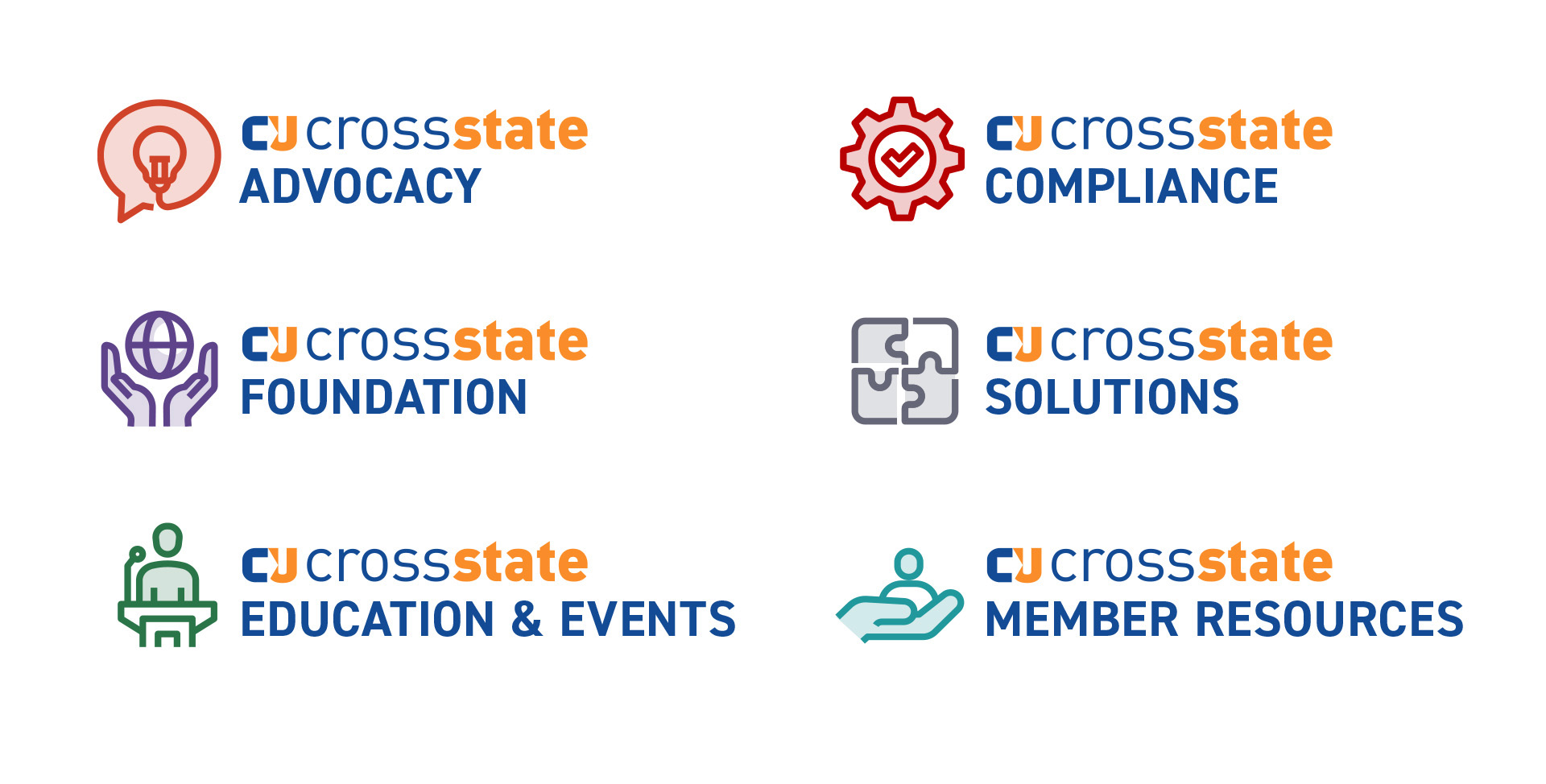 CrossState Credit Union Association custom icons