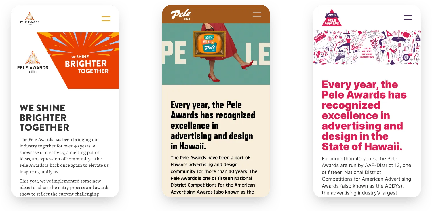 Pele 2020 mobile themes