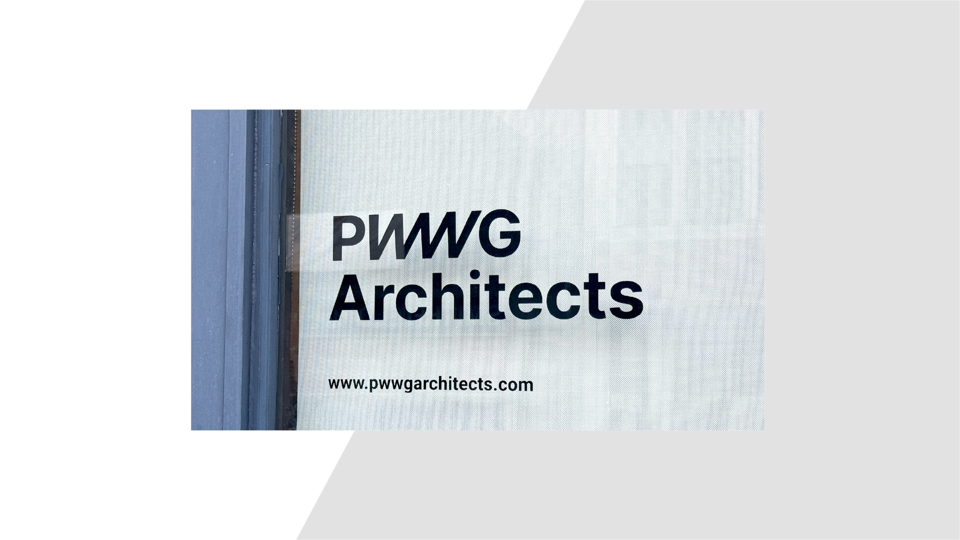 Window sticker at the PWWG office