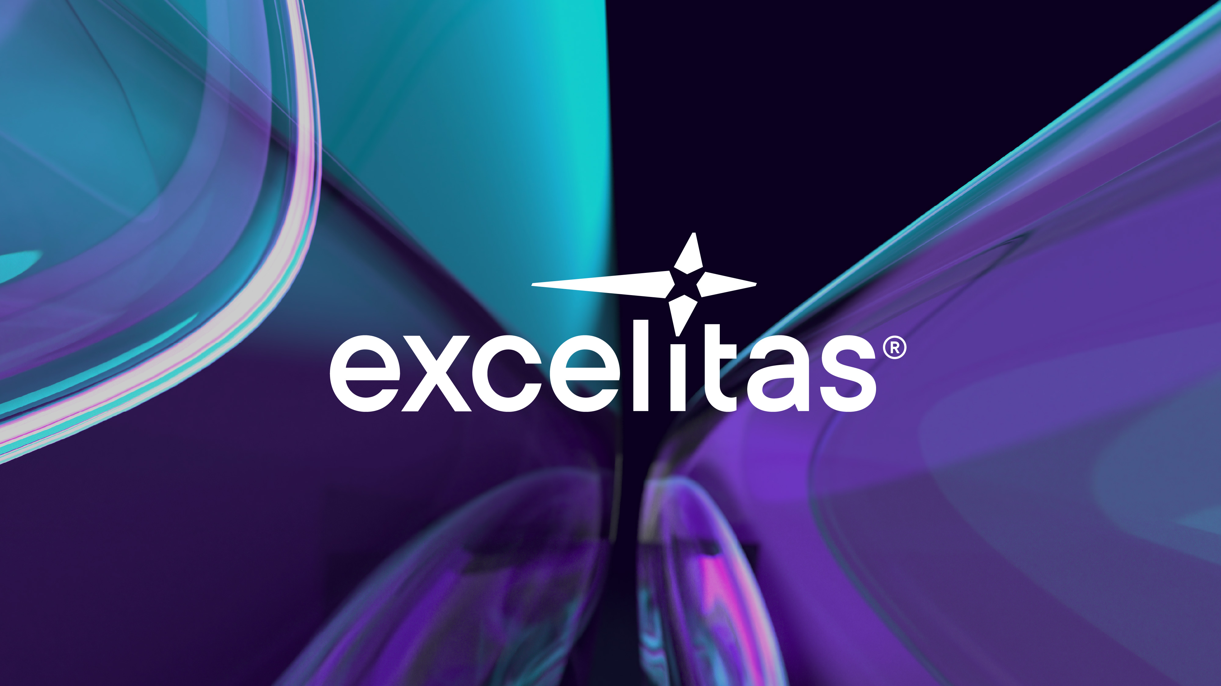 Excelitas logo against product photography.