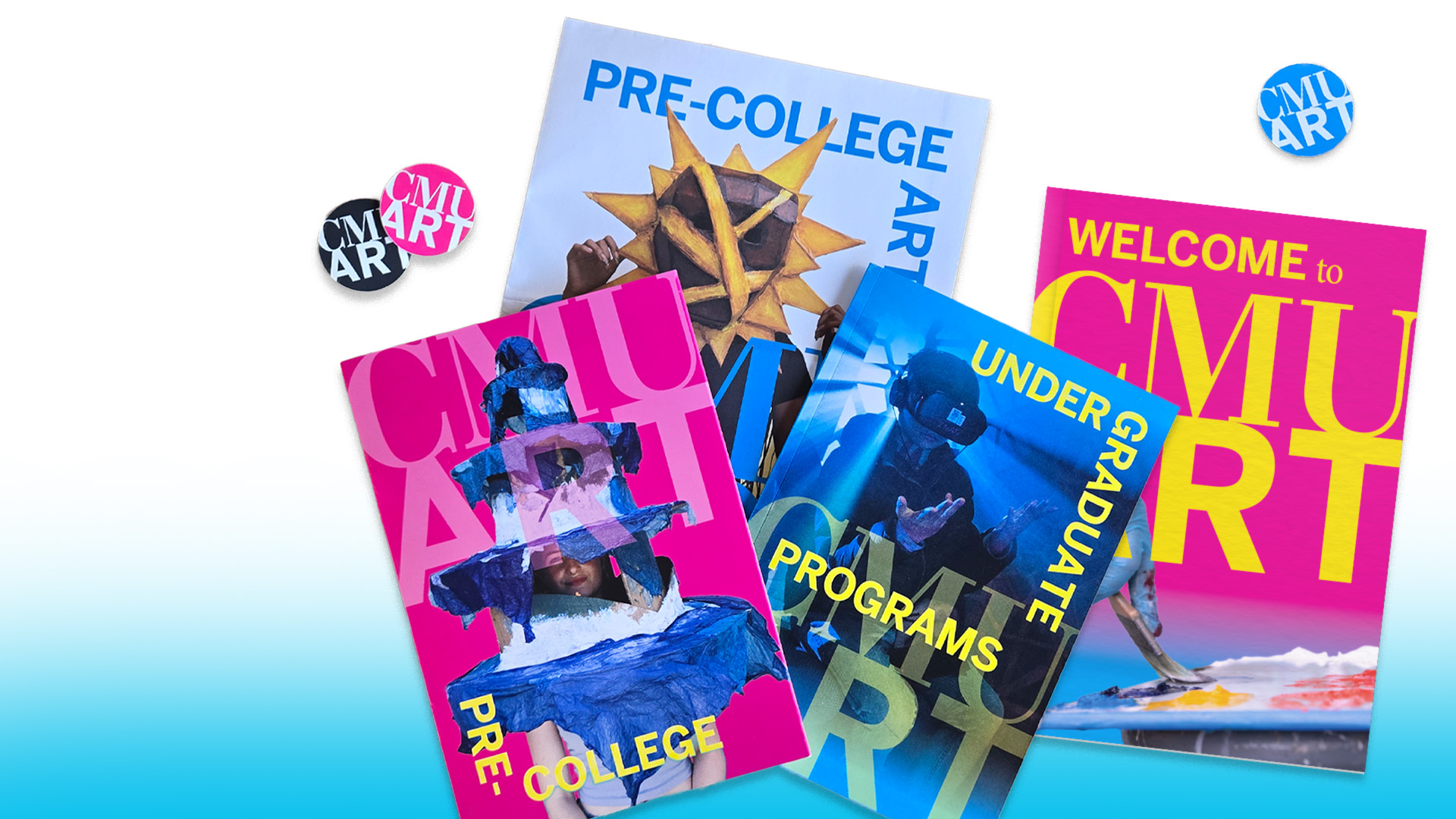 CMU School of Art, covers designs for suite of recruitment collateral