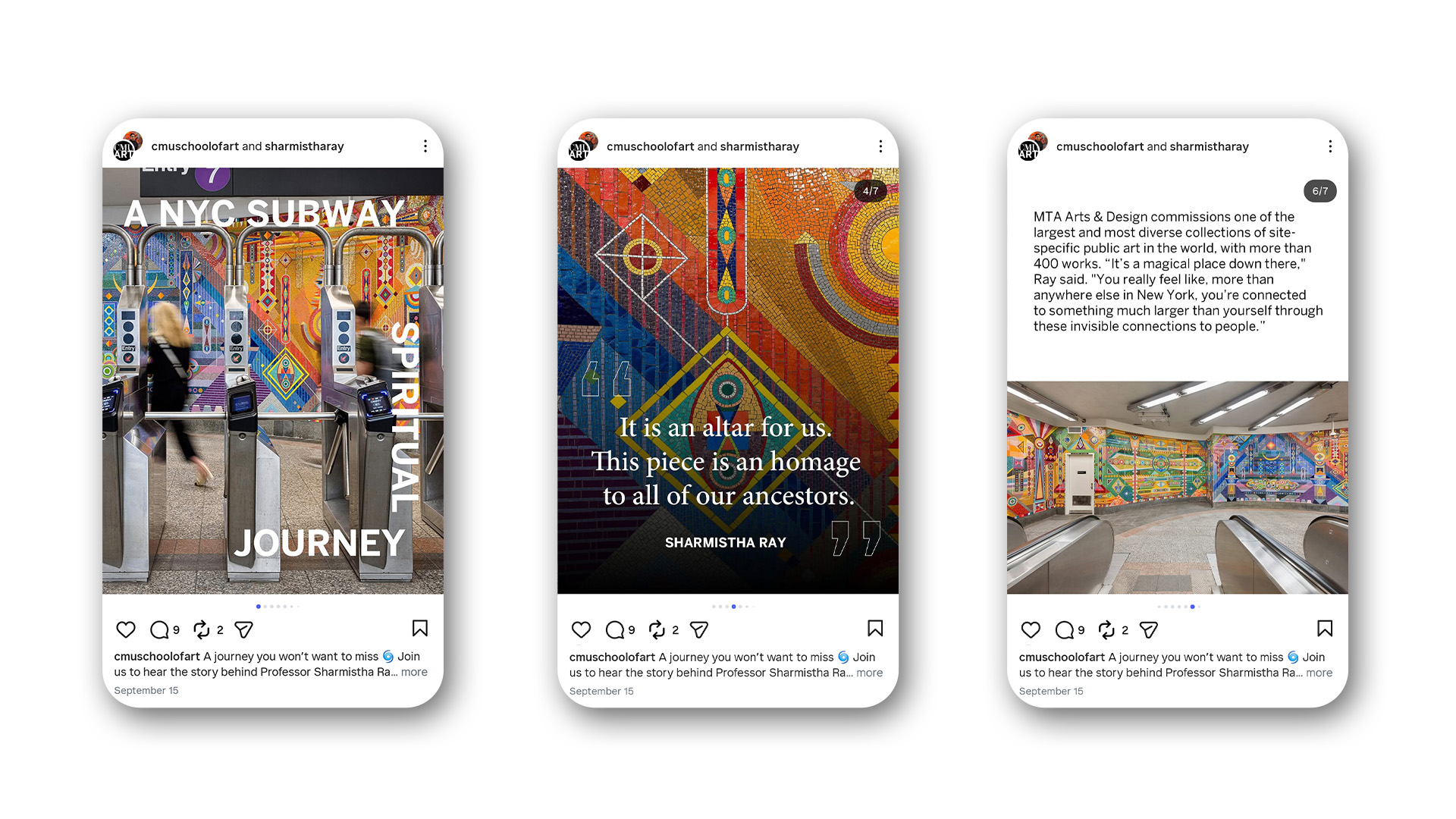 Digital marketing layout templates for CMU Art.