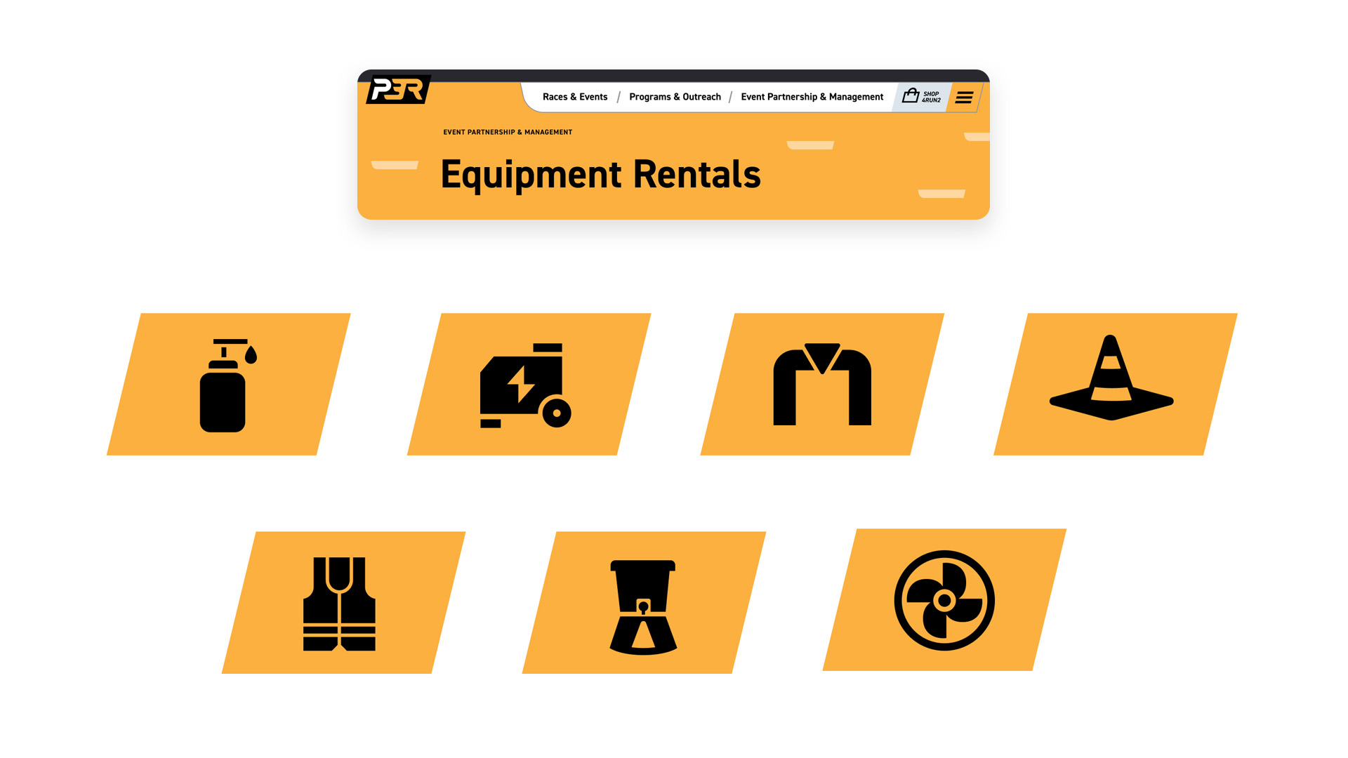 A custom set of iconography was designed to support the website's UI.
