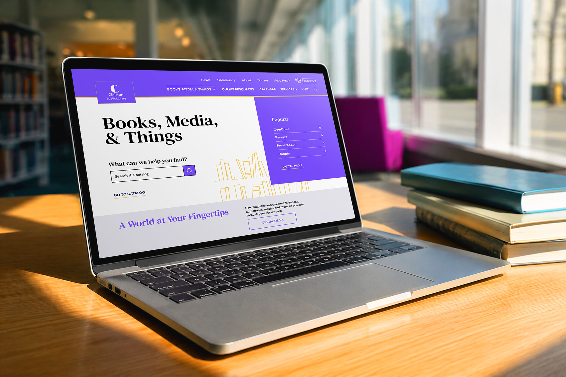 ACLA Allegheny County Library Association website, books media and things page for the Clairton Library