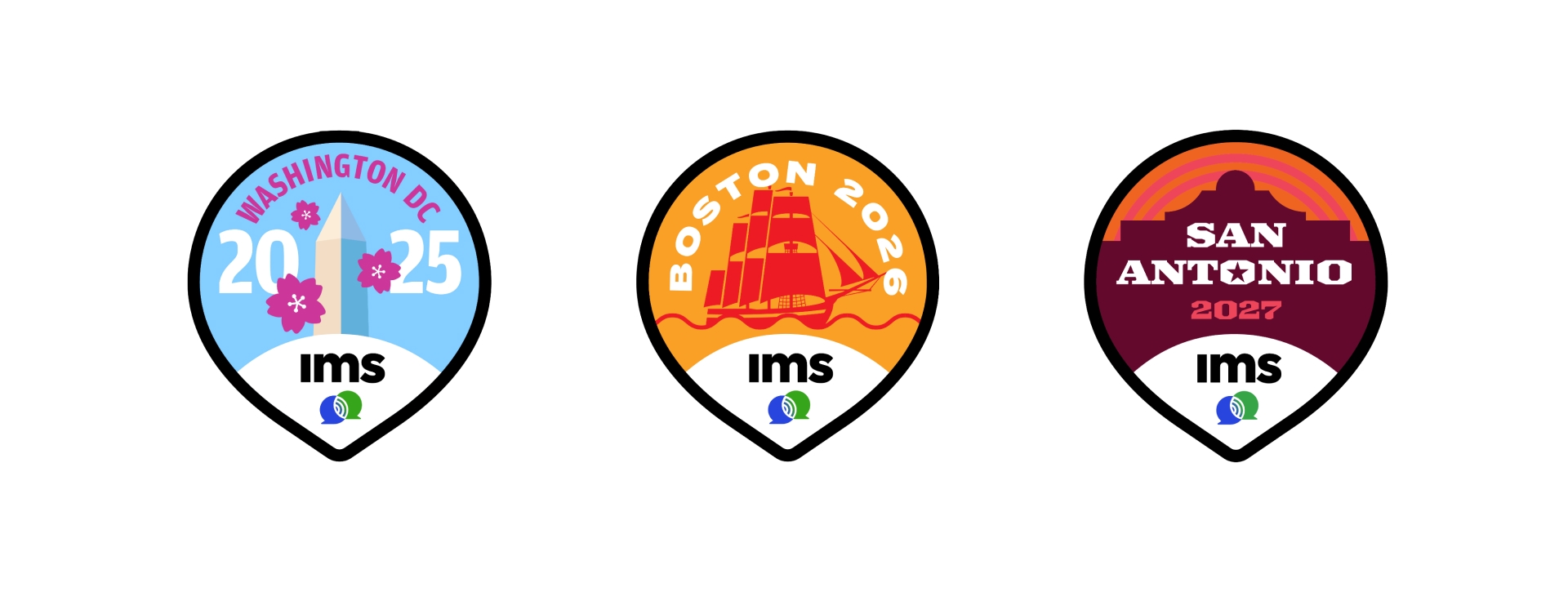 IMS event branding for Boston 2026 and San Antonio 2027