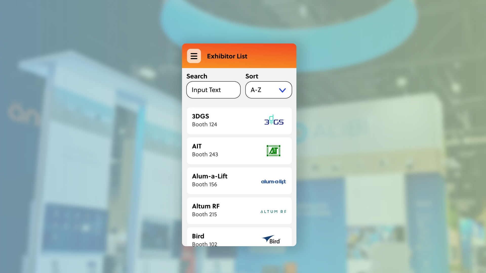 IMS App exhibitor list