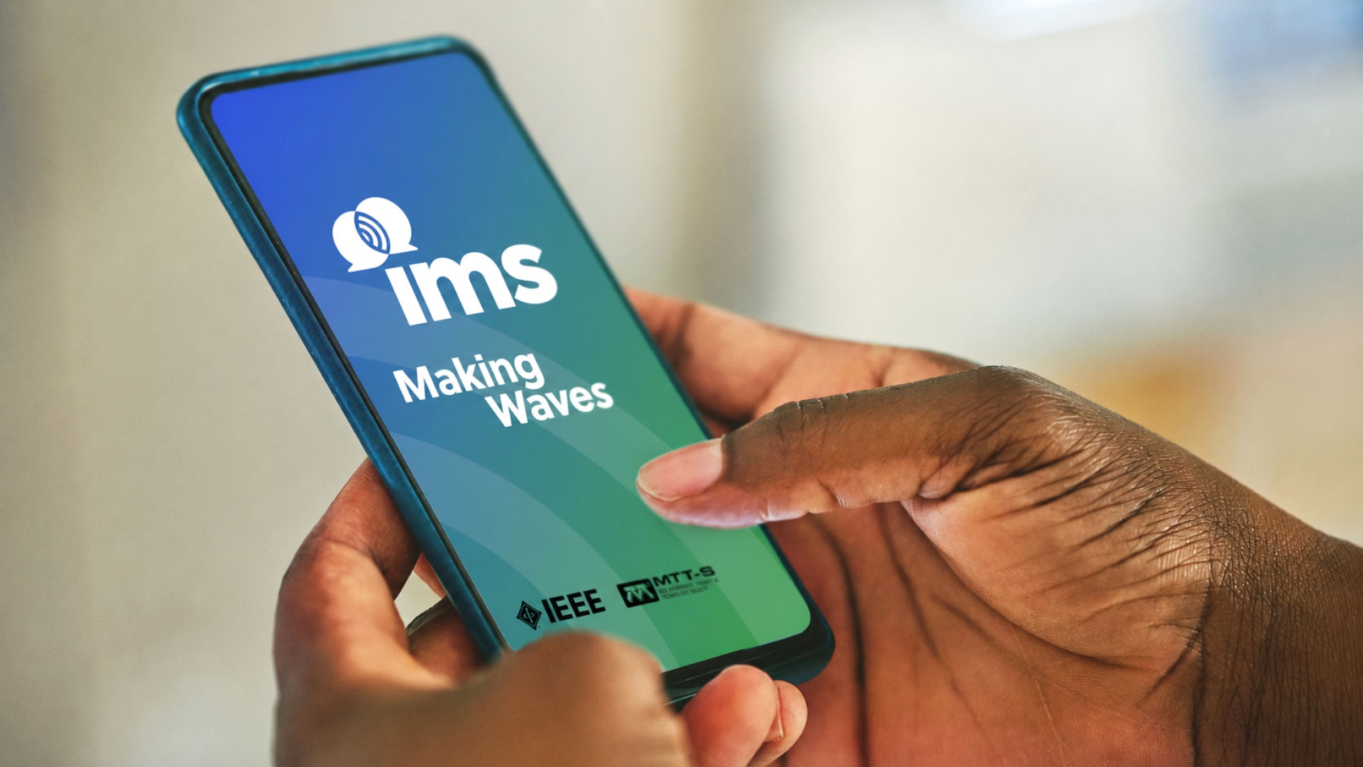 IMS App home page in hand