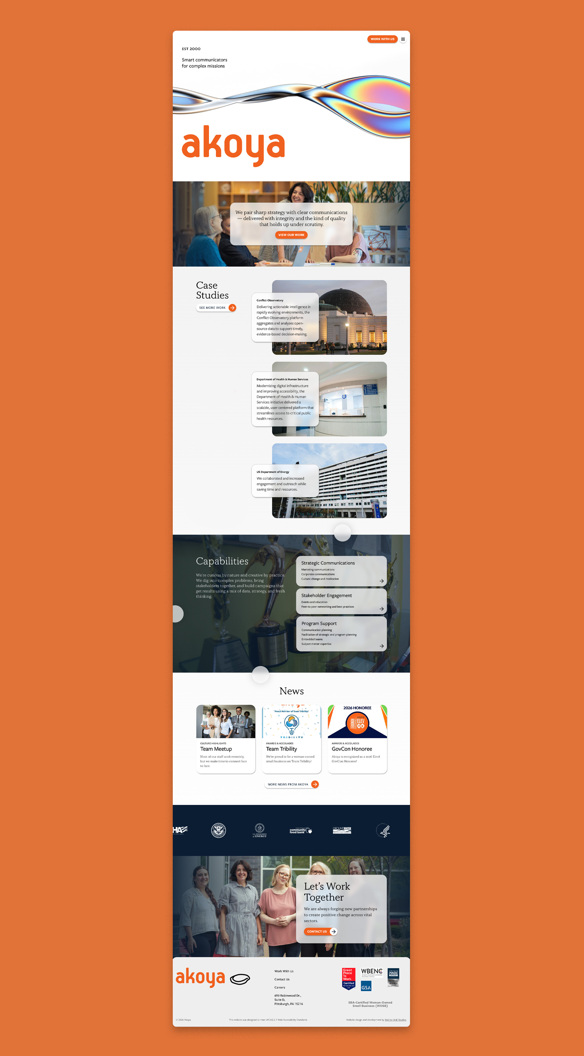 Akoya website screen shot