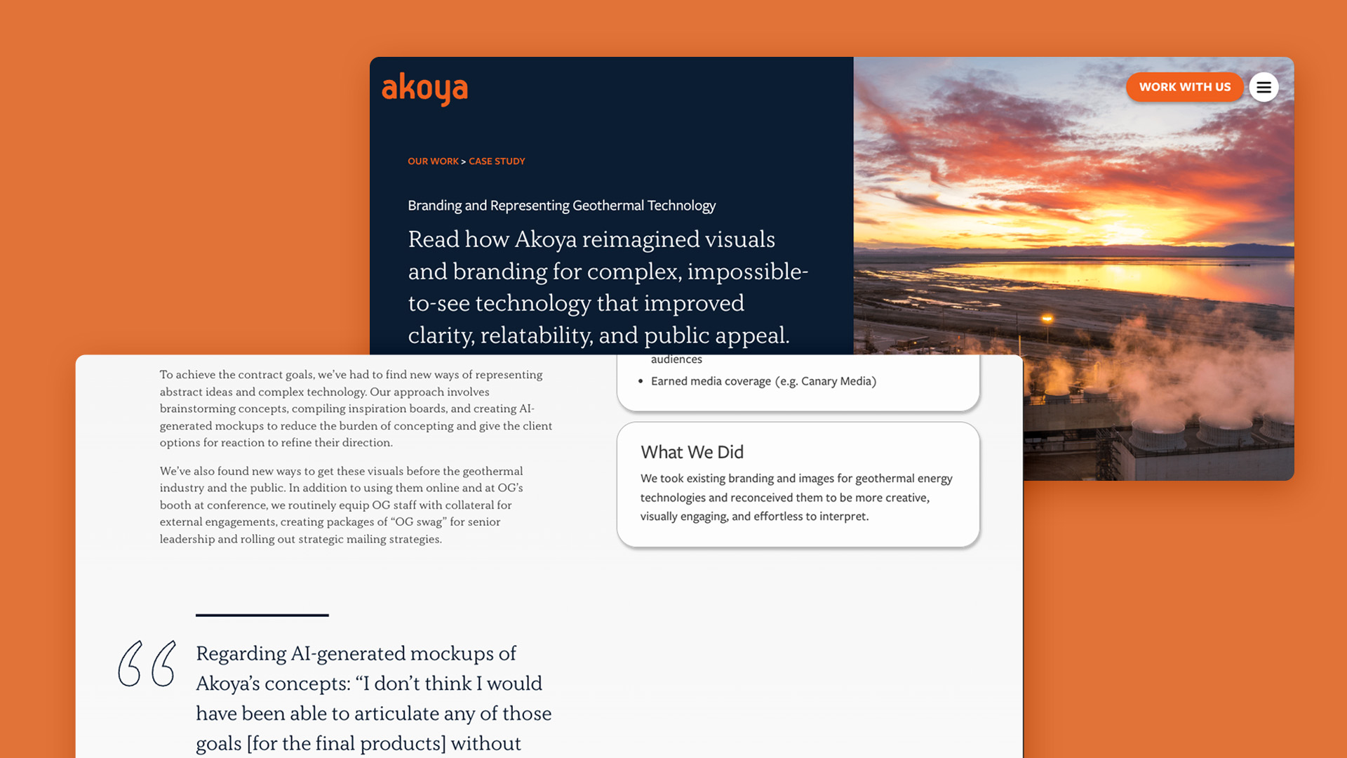 Akoya website pull quote focus