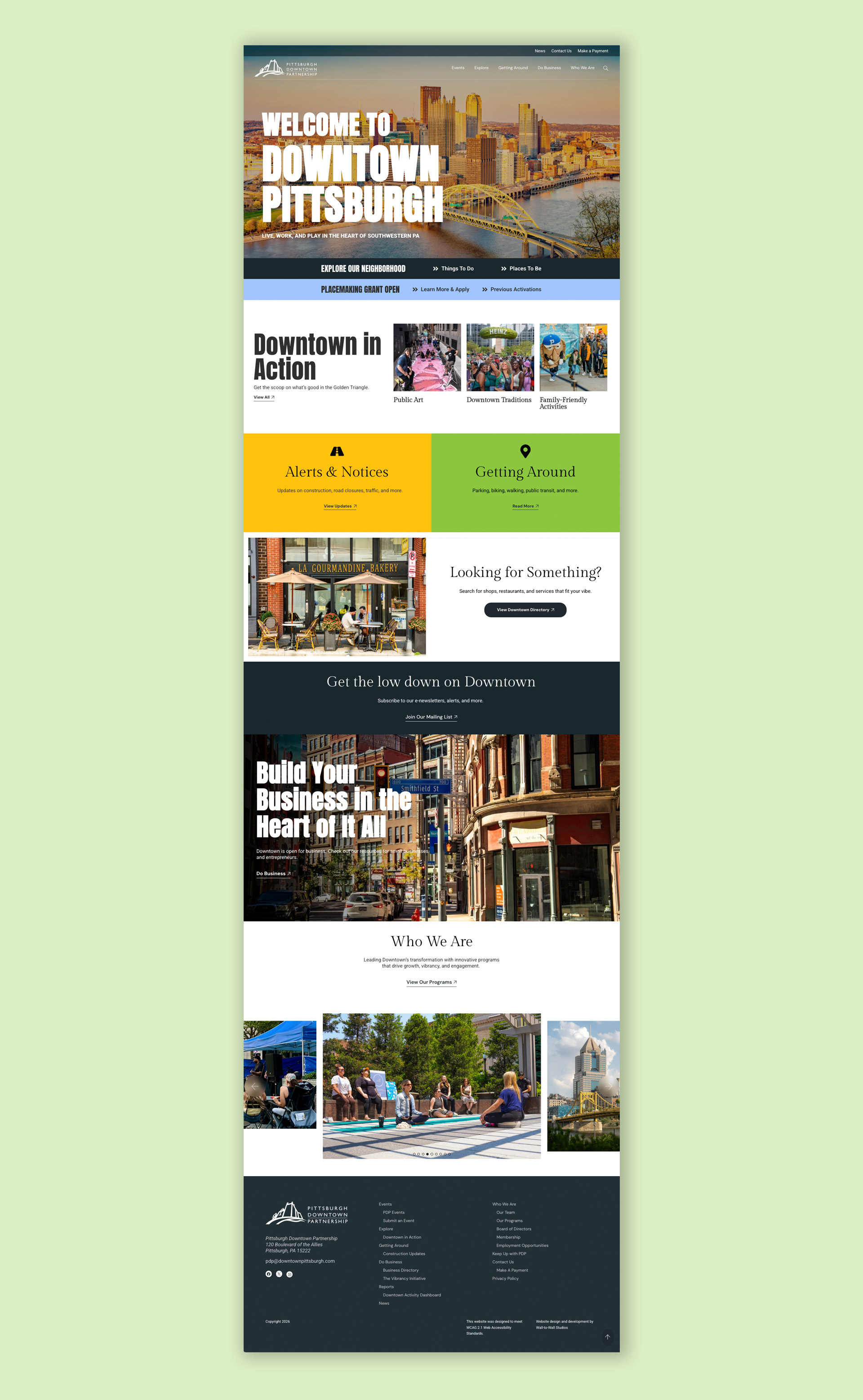 PDP website entire home page view
