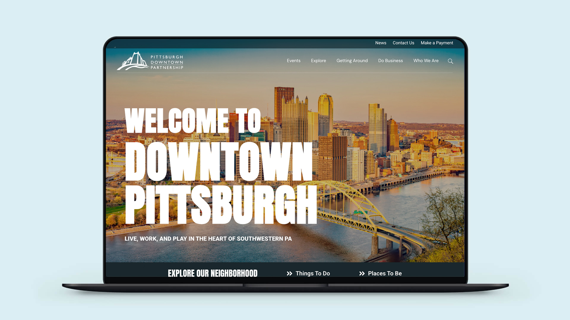 PDP Website home page