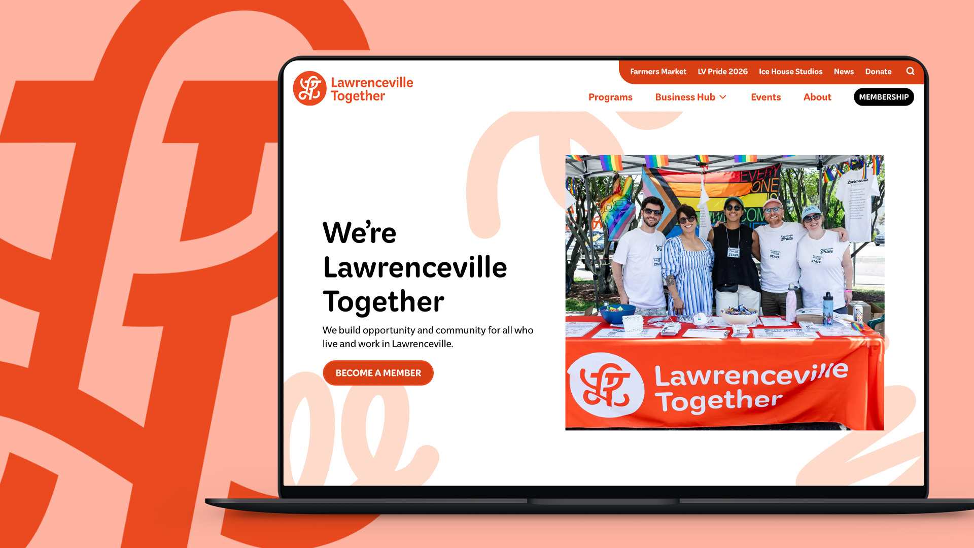 The new Lawrenceville Together website homepage.