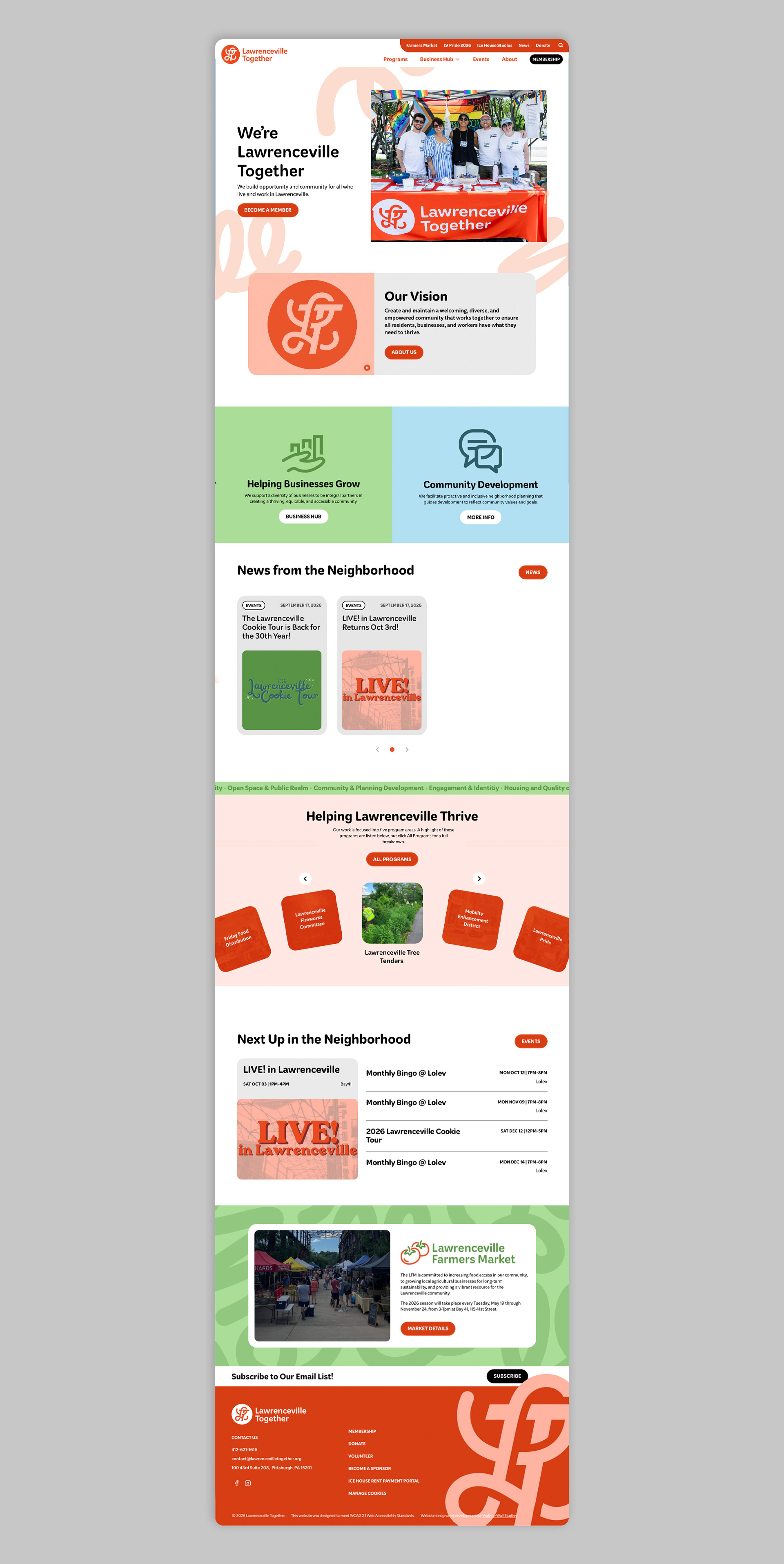 And, a look at the home page content and branded experience.