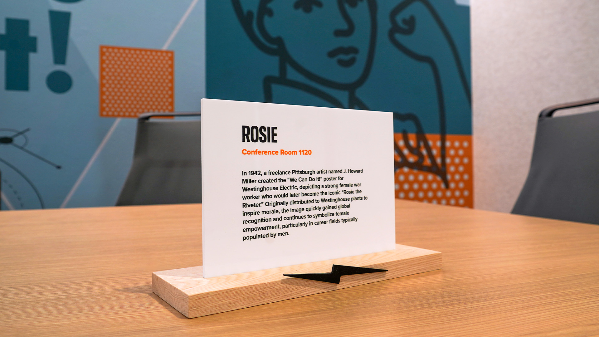 DLC headquarters conference room placards